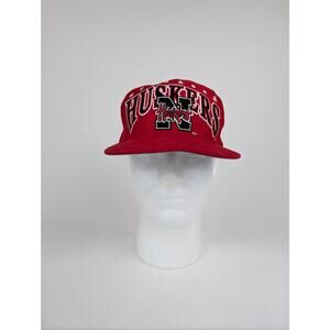 Vintage Nebraska Huskers Red Snapback Hat - 1990's Starter Huskers Cap